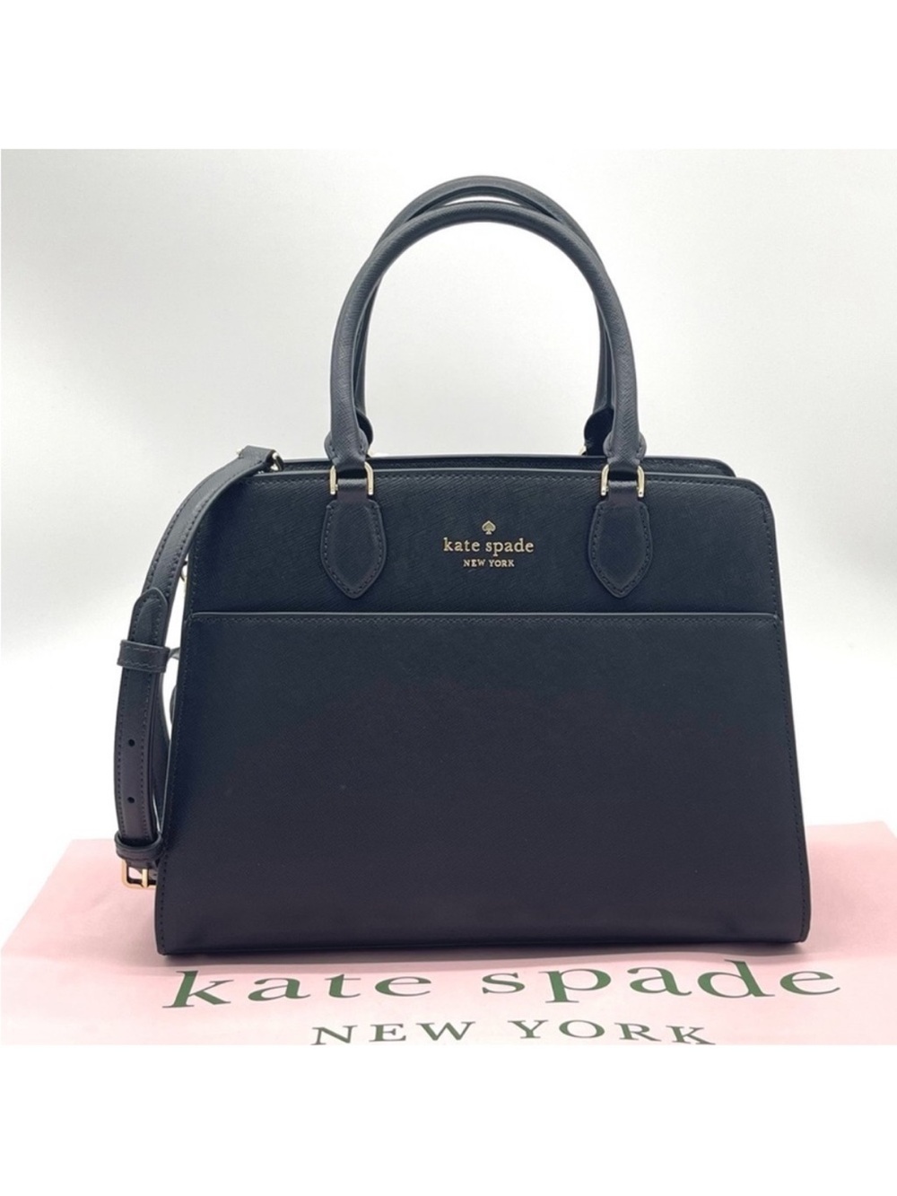 Kate Spade Classic Black Medium Satchel Crossbody Black